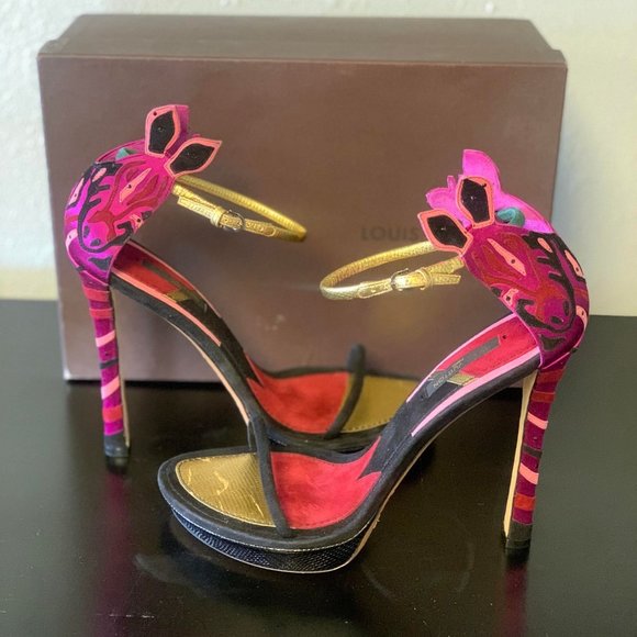 Louis Vuitton Artifice Ankle Strap Sandal-Fuchsia - Picture 1 of 6